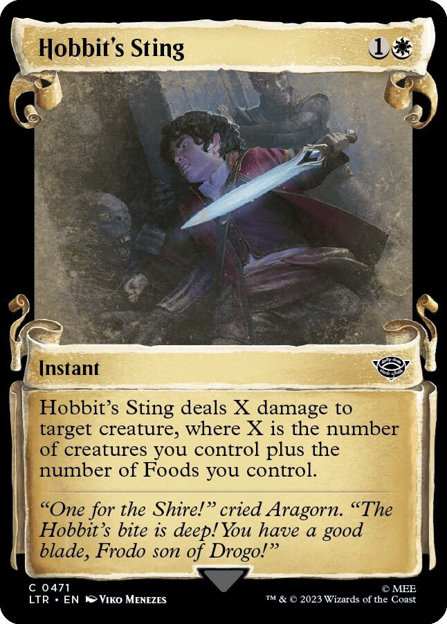 Hobbit's Sting 471 (Universes Beyond: The Lord of the Rings: Tales of Middle-earth)  - Showcase Scroll Foil | Good Games Adelaide SA
