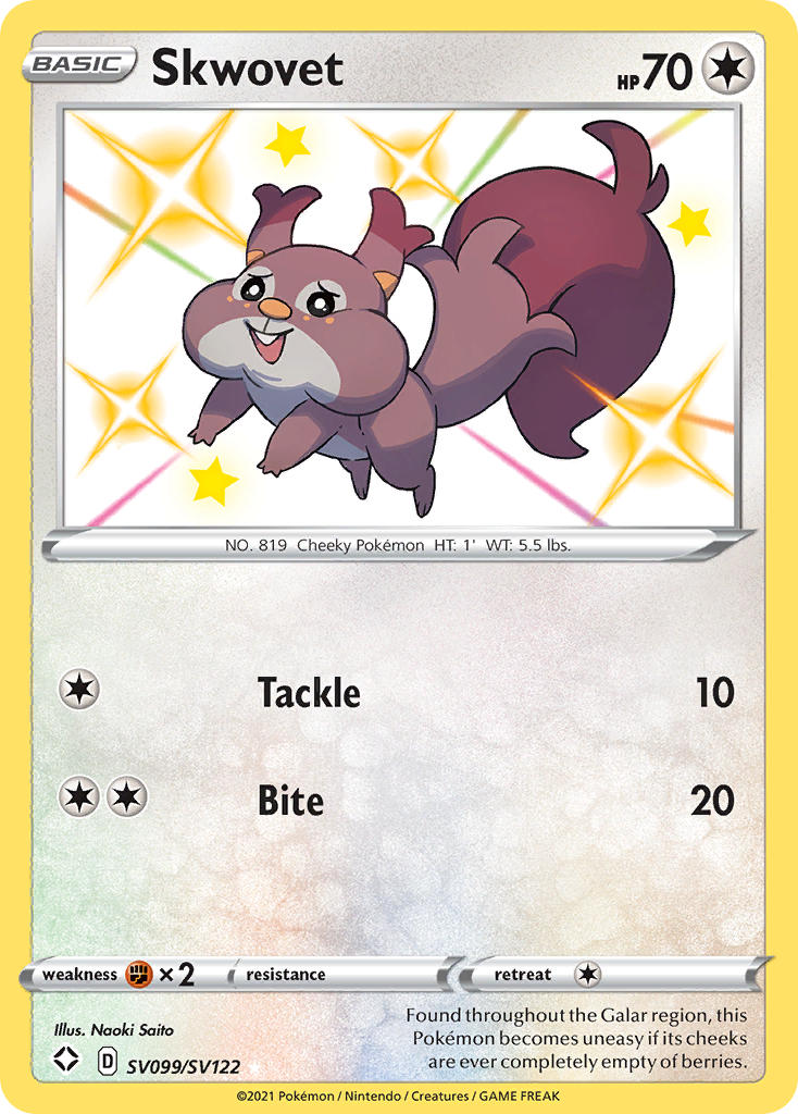 Skwovet (SV099/SV122) [Sword & Shield: Shining Fates] | Good Games Adelaide SA