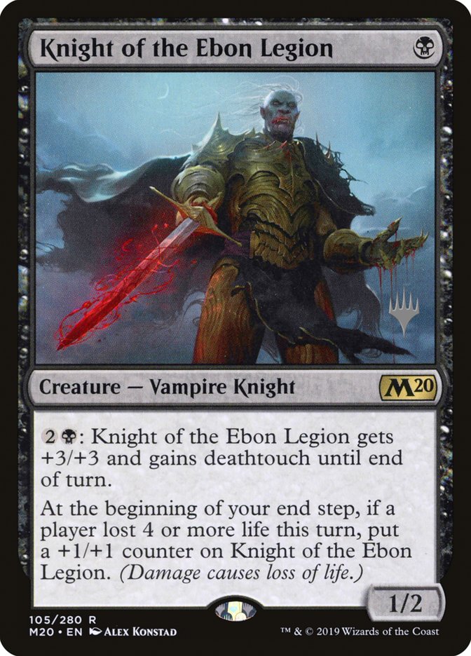 Knight of the Ebon Legion [Core Set 2020 Promos] | Good Games Adelaide SA