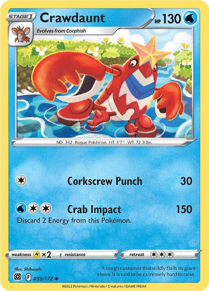 Crawdaunt 033/172 (SWSH09: Brilliant Stars)  | Good Games Adelaide SA