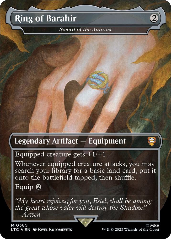 Ring of Barahir Sword of the Animist 385 (Commander: The Lord of the Rings: Tales of Middle-earth)  - Borderless Surge Foil | Good Games Adelaide SA