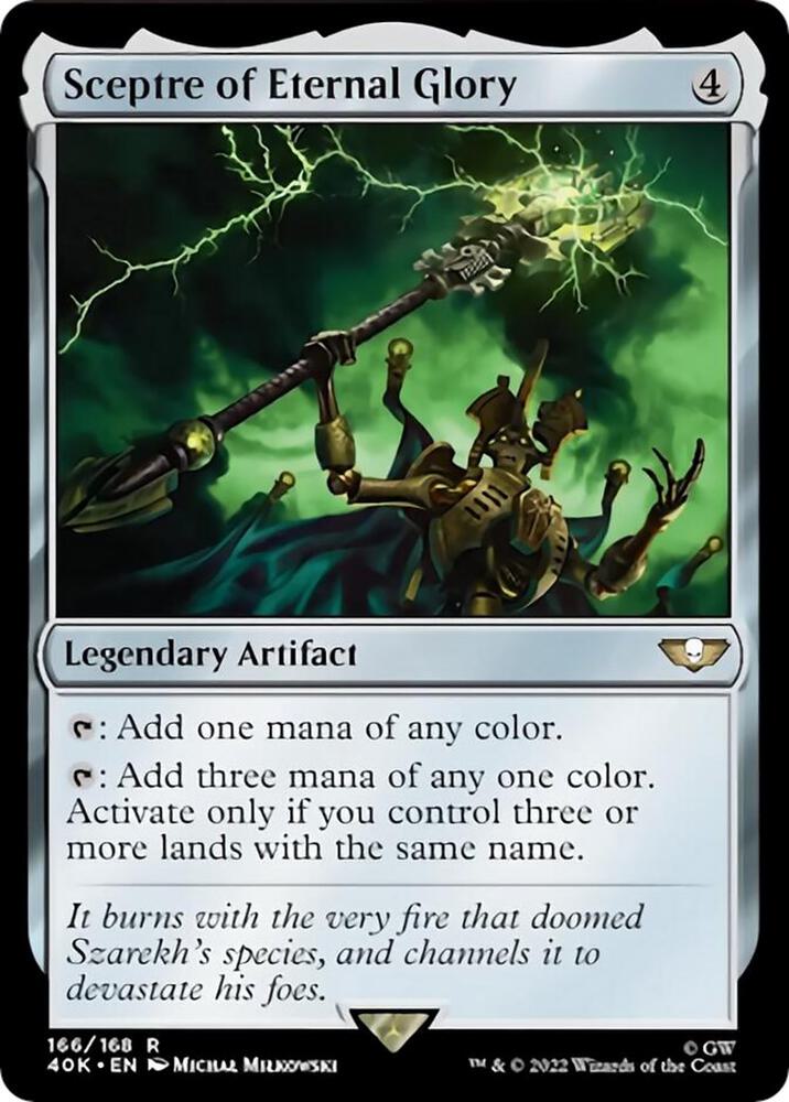 Sceptre of Eternal Glory Surge Foil 166 (Universes Beyond: Warhammer 40,000)  - Foil | Good Games Adelaide SA