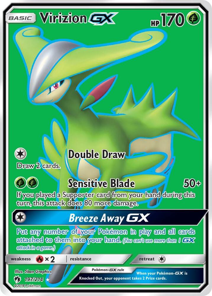 Virizion GX Full Art 197/214 (SM - Lost Thunder)  - Holofoil | Good Games Adelaide SA