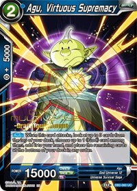 Agu, Virtuous Supremacy (Divine Multiverse Draft Tournament) (DB2-060) [Tournament Promotion Cards] | Good Games Adelaide SA