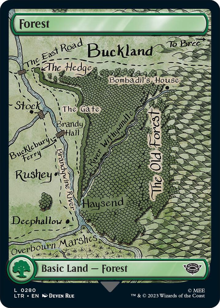 Forest 280 (Universes Beyond: The Lord of the Rings: Tales of Middle-earth)  - Full Art | Good Games Adelaide SA
