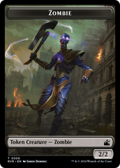 Spirit (0018) // Zombie Double-Sided Token [Ravnica Remastered Tokens] | Good Games Adelaide SA