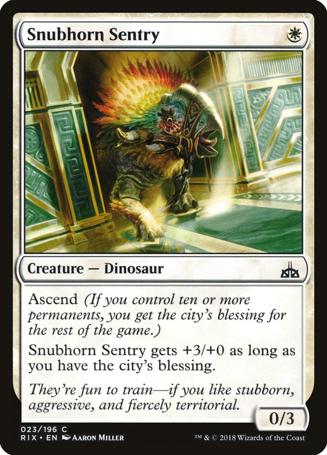 Snubhorn Sentry [Rivals of Ixalan] | Good Games Adelaide SA