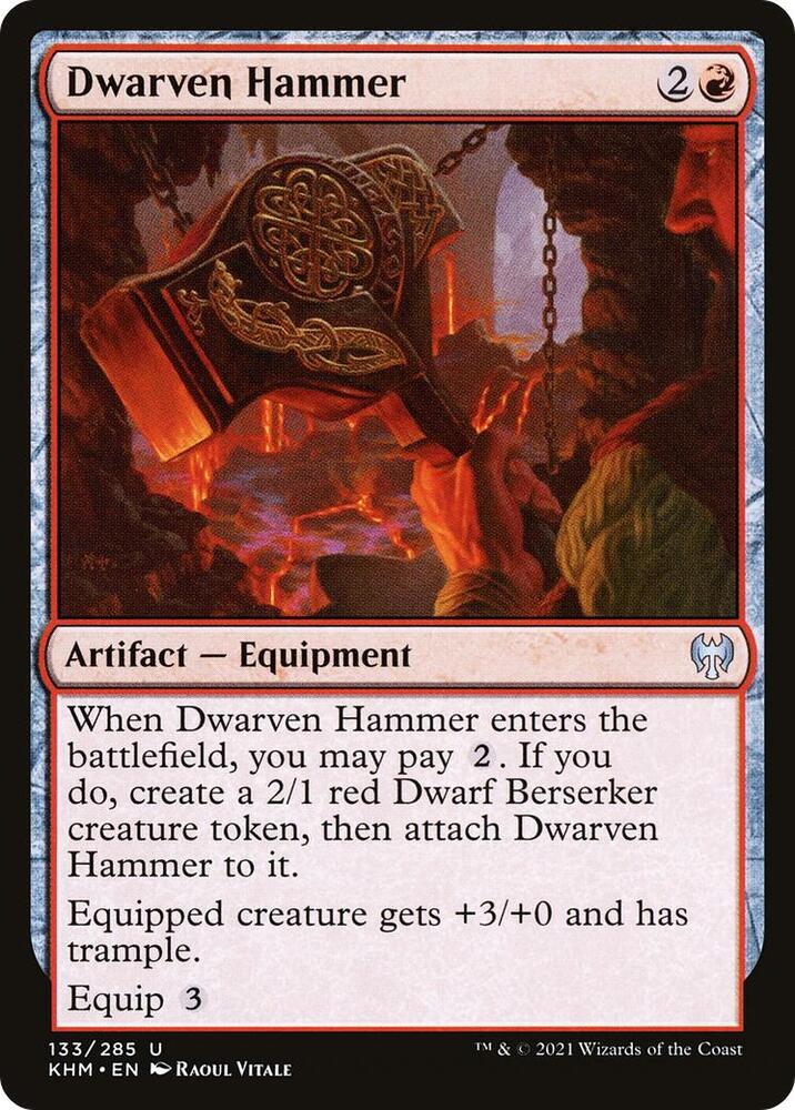 Dwarven Hammer 133 (Kaldheim)  - Foil | Good Games Adelaide SA