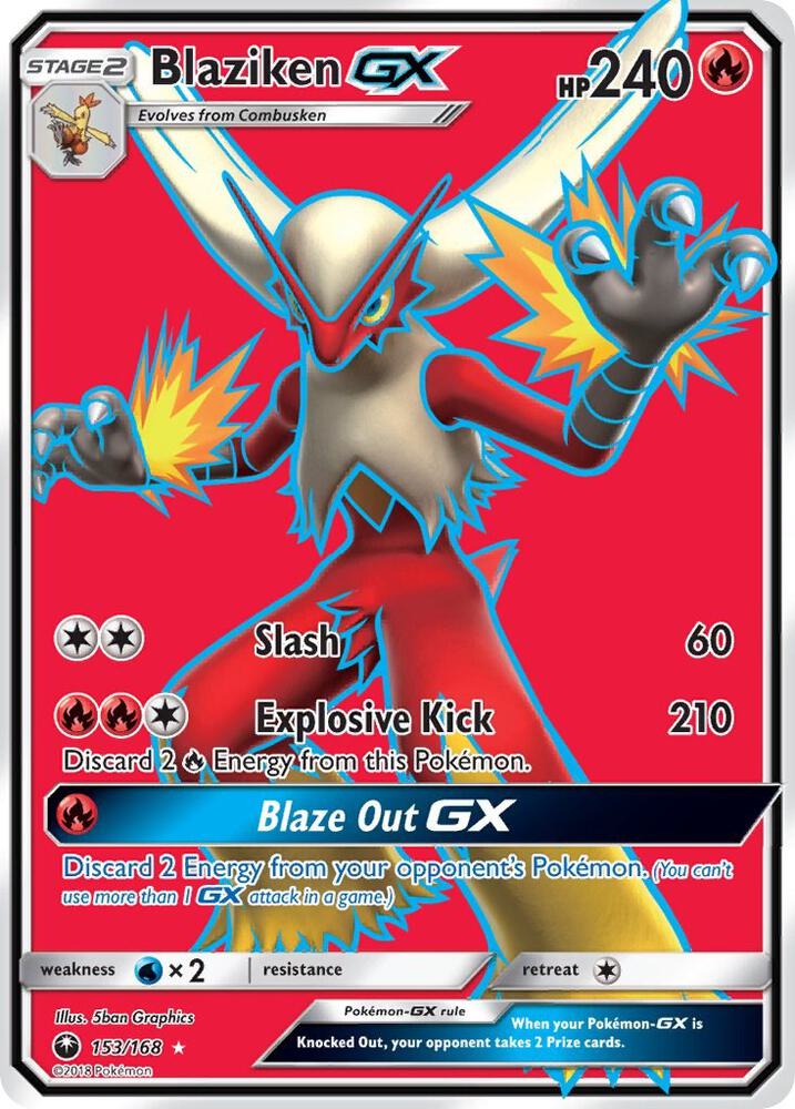Blaziken GX Full Art 153/168 (SM - Celestial Storm)  - Holofoil | Good Games Adelaide SA
