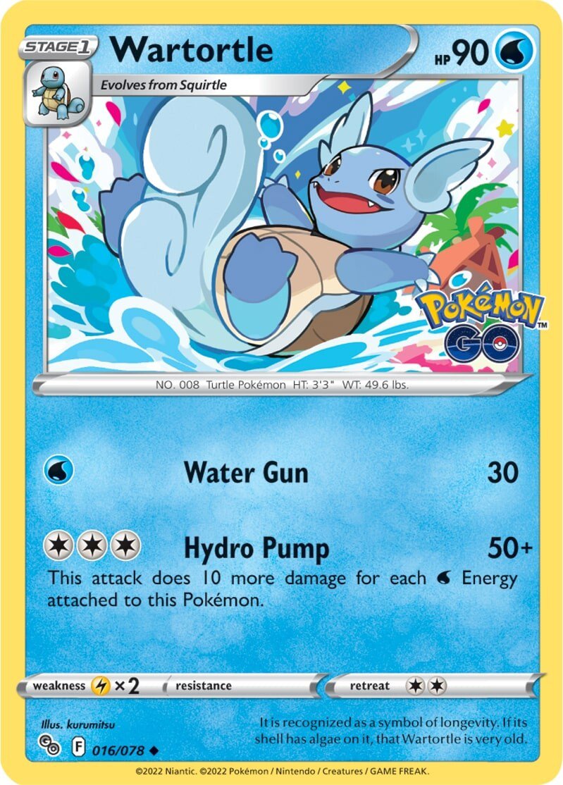 Wartortle (016/078) [Pokémon GO] | Good Games Adelaide SA