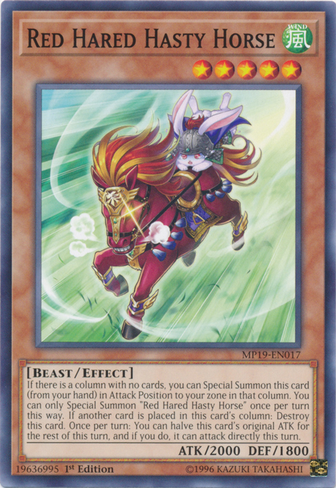 Red Hared Hasty Horse [MP19-EN017] Common | Good Games Adelaide SA