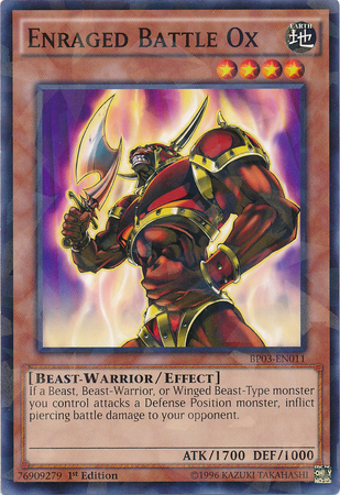 Enraged Battle Ox [BP03-EN011] Shatterfoil Rare | Good Games Adelaide SA