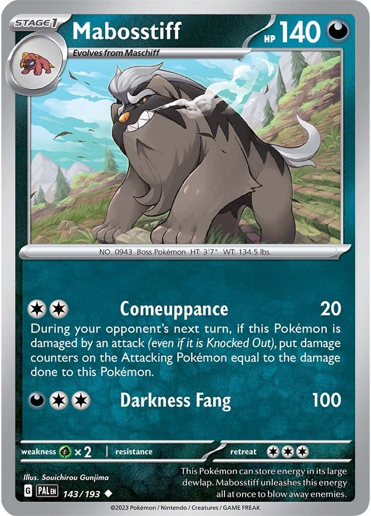 Mabosstiff (143/193) [Scarlet & Violet: Paldea Evolved] | Good Games Adelaide SA
