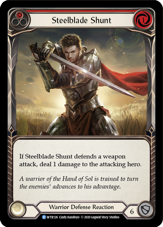 Steelblade Shunt (Red) [U-WTR126] Unlimited Rainbow Foil | Good Games Adelaide SA