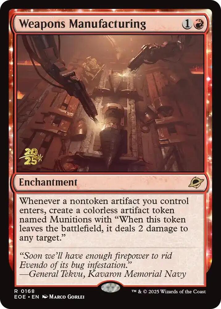 Weapons Manufacturing 168 (Prerelease Cards)  - Foil | Good Games Adelaide SA