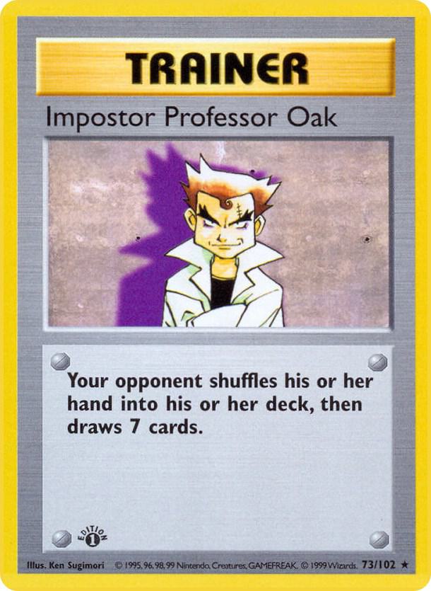 Impostor Professor Oak 073/102 (Base Set (Shadowless))  - 1st Edition | Good Games Adelaide SA