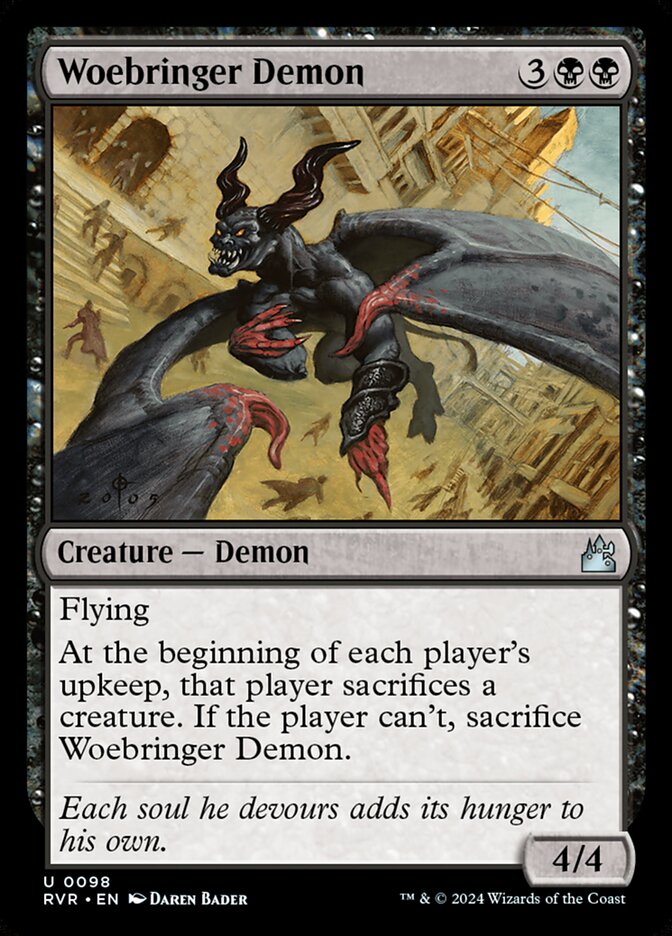 Woebringer Demon 98 (Ravnica Remastered)  - Foil | Good Games Adelaide SA