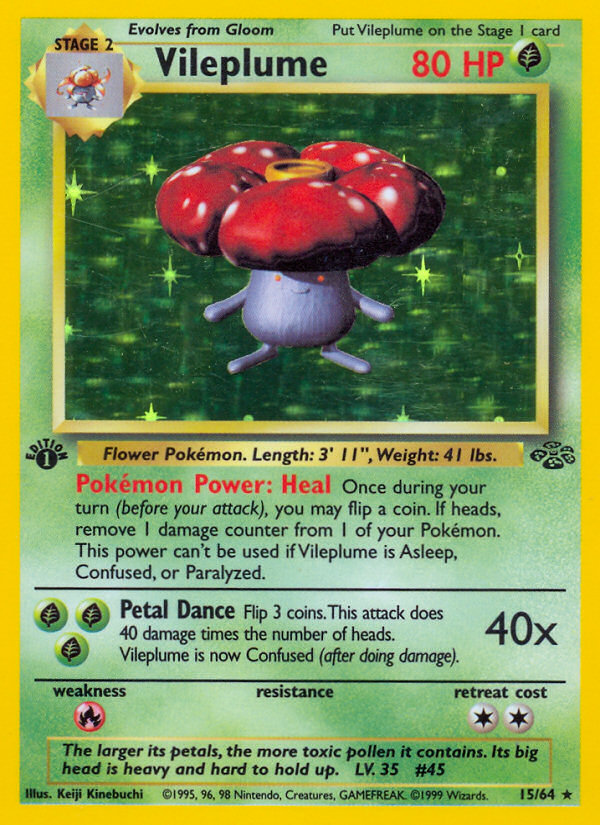 Vileplume (15/64) [Jungle 1st Edition] | Good Games Adelaide SA