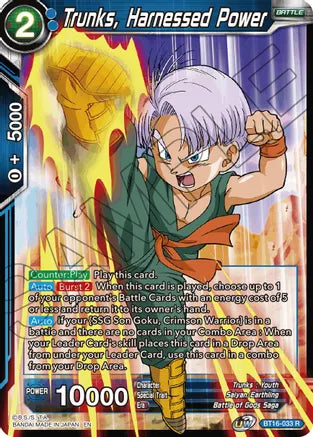 Trunks, Harnessed Power [BT16-033] | Good Games Adelaide SA