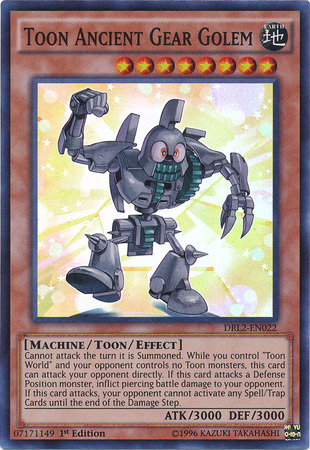 Toon Ancient Gear Golem [DRL2-EN022] Super Rare | Good Games Adelaide SA