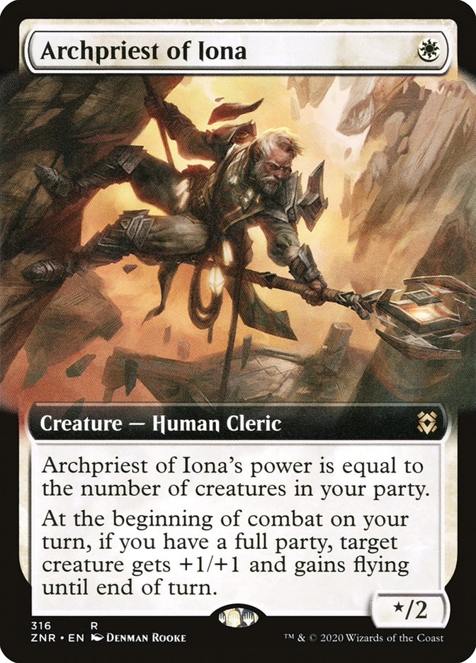 Archpriest of Iona (Extended Art) [Zendikar Rising] | Good Games Adelaide SA