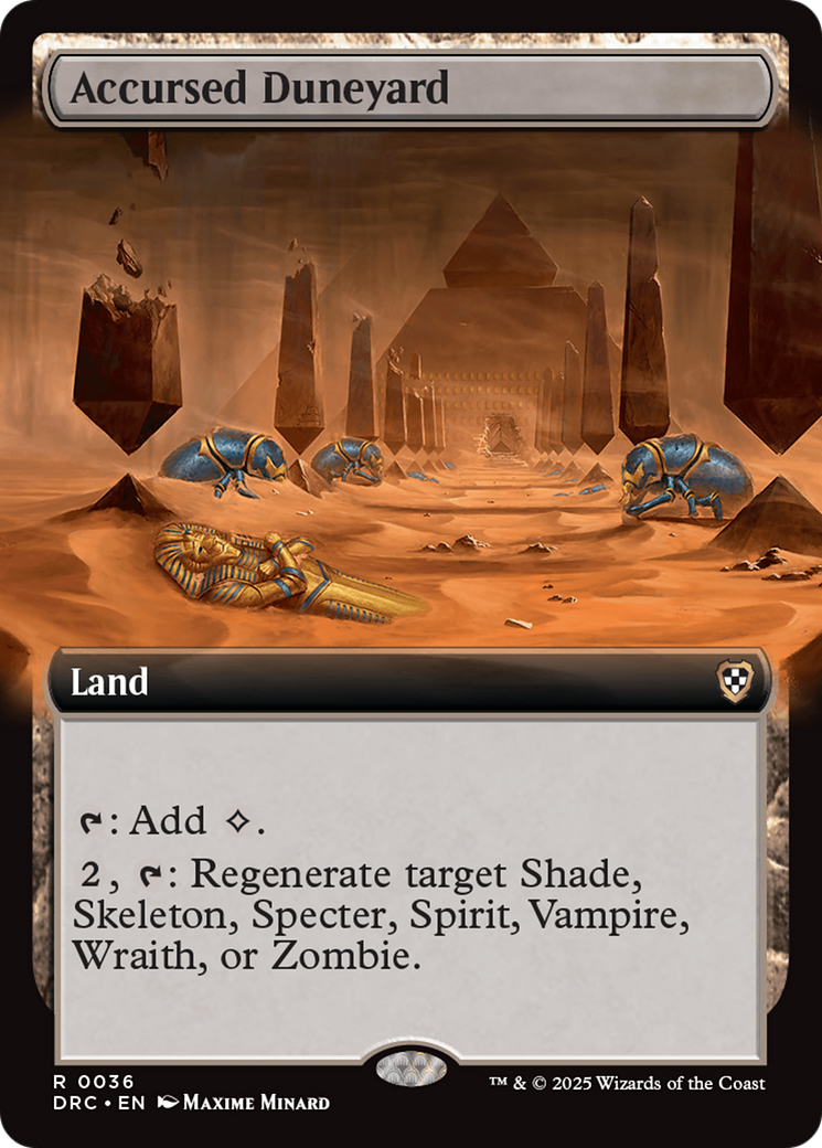 Accursed Duneyard (Extended Art) [Aetherdrift Commander] | Good Games Adelaide SA