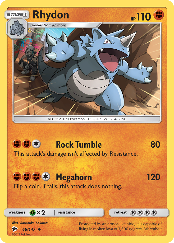 Rhydon (66/147) [Sun & Moon: Burning Shadows] | Good Games Adelaide SA