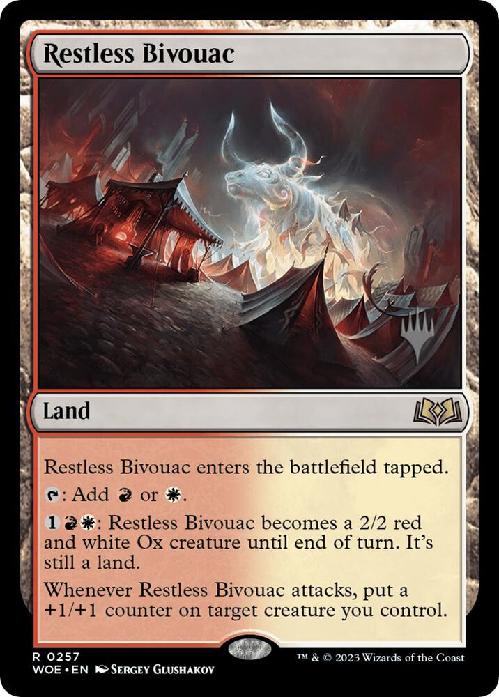 Restless Bivouac 257 (Promo Pack: Wilds of Eldraine)  - Foil | Good Games Adelaide SA