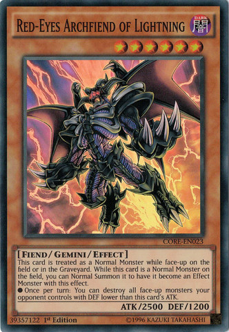 Red-Eyes Archfiend of Lightning [CORE-EN023] Super Rare | Good Games Adelaide SA