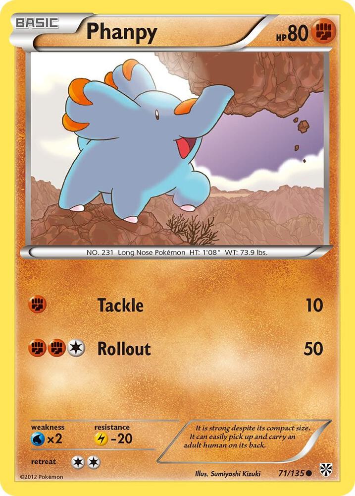 Phanpy 71/135 (Plasma Storm)  - Reverse Holofoil | Good Games Adelaide SA