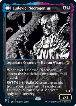 Ludevic Necrogenius Showcase 320 (Innistrad: Midnight Hunt)  | Good Games Adelaide SA