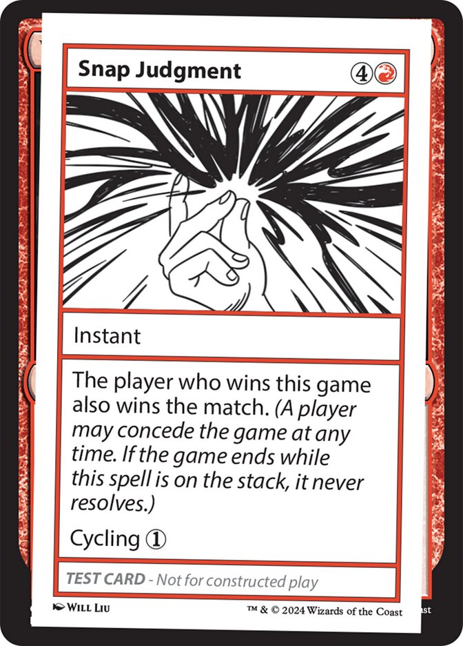 Snap Judgment  (Mystery Booster 2 Playtest Cards)  | Good Games Adelaide SA