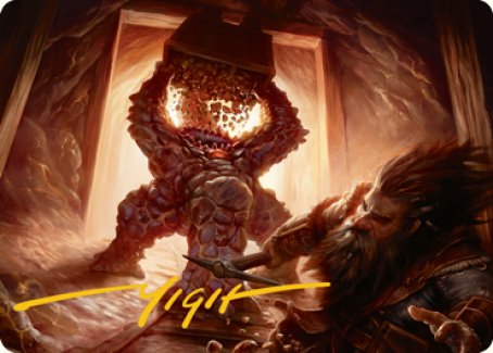 Xorn Art Card (Gold-Stamped Signature) [Dungeons & Dragons: Adventures in the Forgotten Realms Art Series] | Good Games Adelaide SA