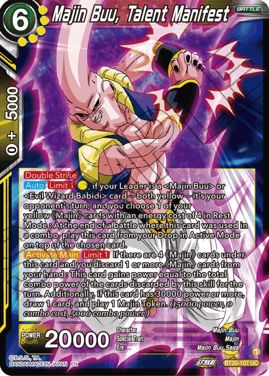 Majin Buu, Talent Manifest (BT20-107) [Power Absorbed] | Good Games Adelaide SA