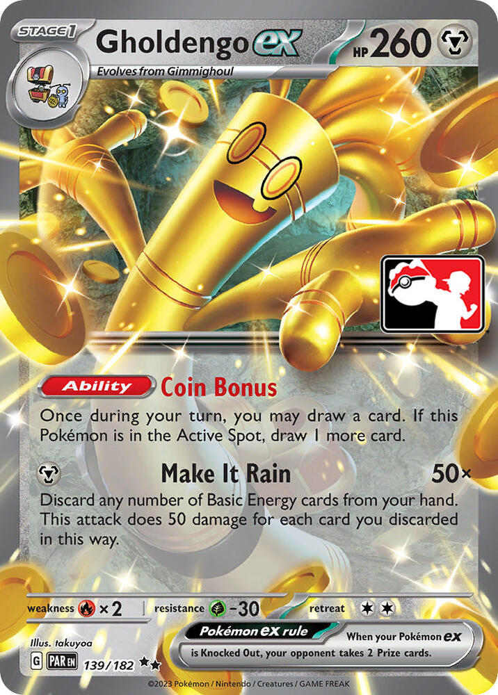 Gholdengo ex Series 5 139/182 (Prize Pack Series Cards)  - Holofoil | Good Games Adelaide SA