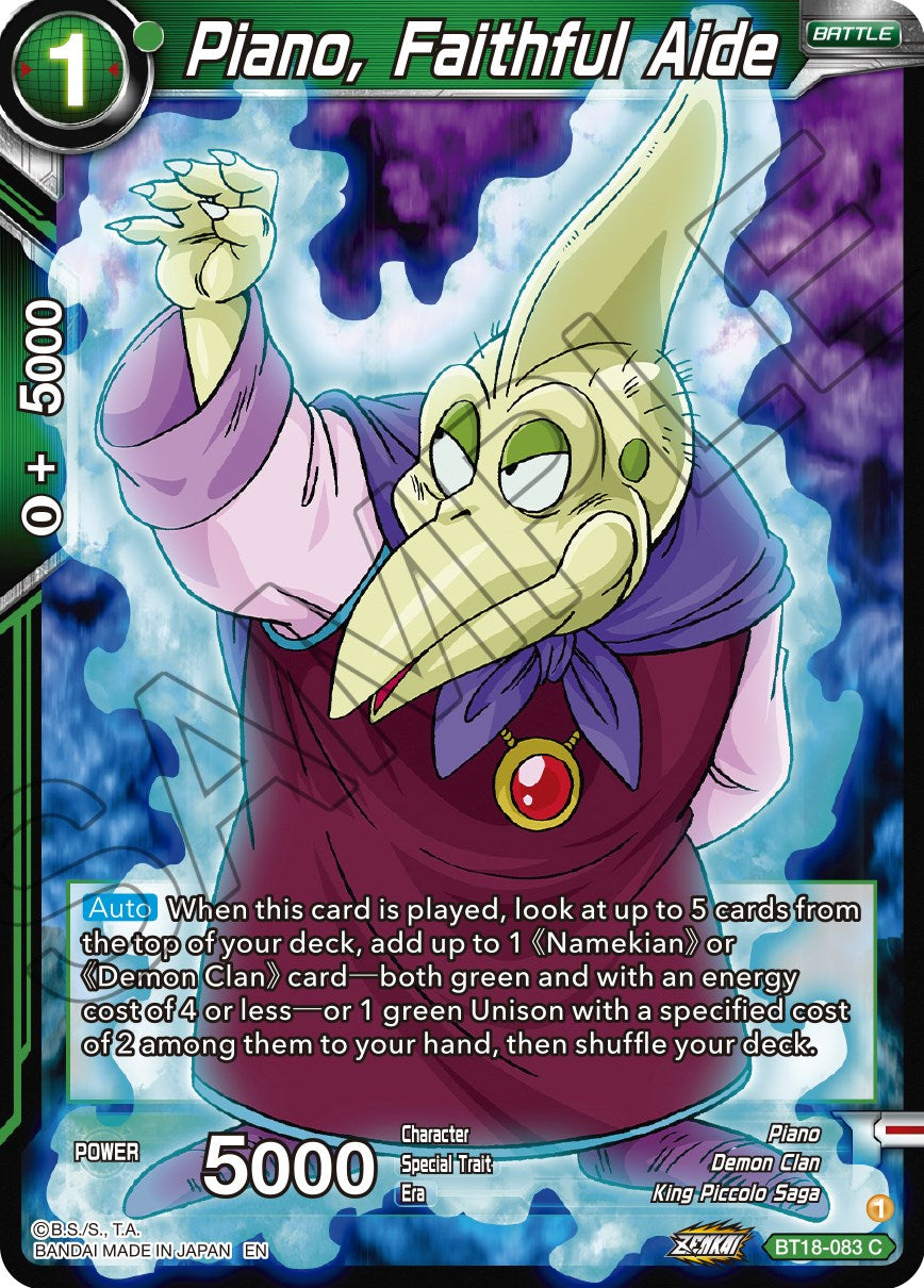 Piano, Faithful Aide (BT18-083) [Dawn of the Z-Legends] | Good Games Adelaide SA