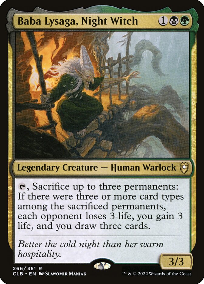 Baba Lysaga, Night Witch 266 (Commander Legends: Battle for Baldur's Gate)  | Good Games Adelaide SA