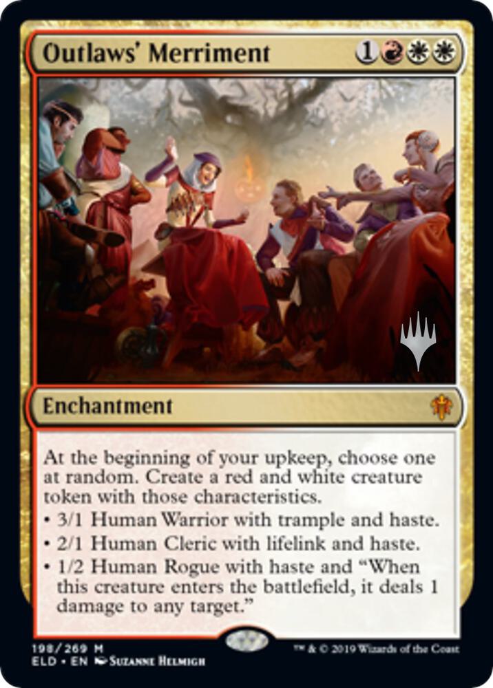 Outlaws Merriment 198 (Promo Pack: Throne of Eldraine)  - Foil | Good Games Adelaide SA