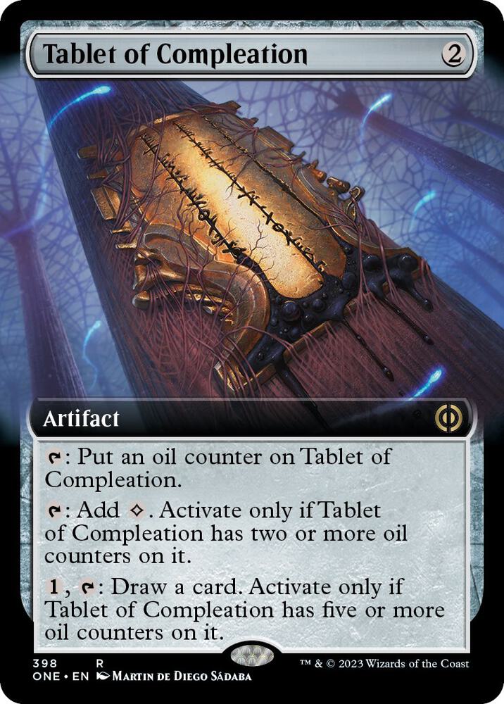 Tablet of Compleation 398/271 (Phyrexia: All Will Be One)  - Extended Art | Good Games Adelaide SA