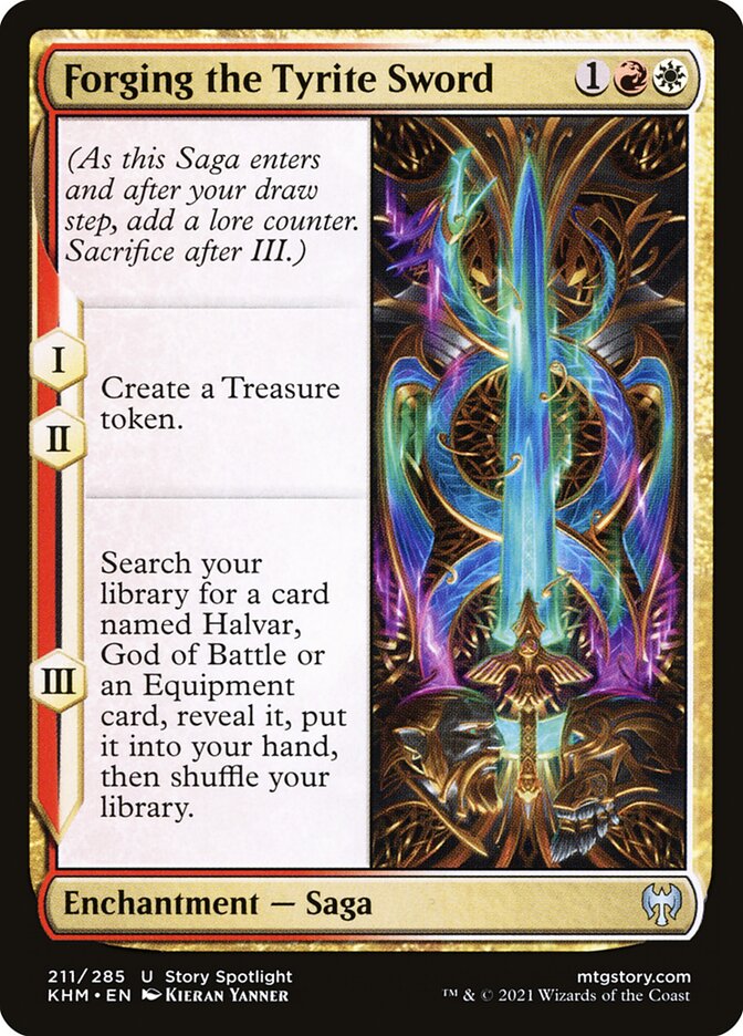 Forging the Tyrite Sword 211 (Kaldheim)  - Foil | Good Games Adelaide SA