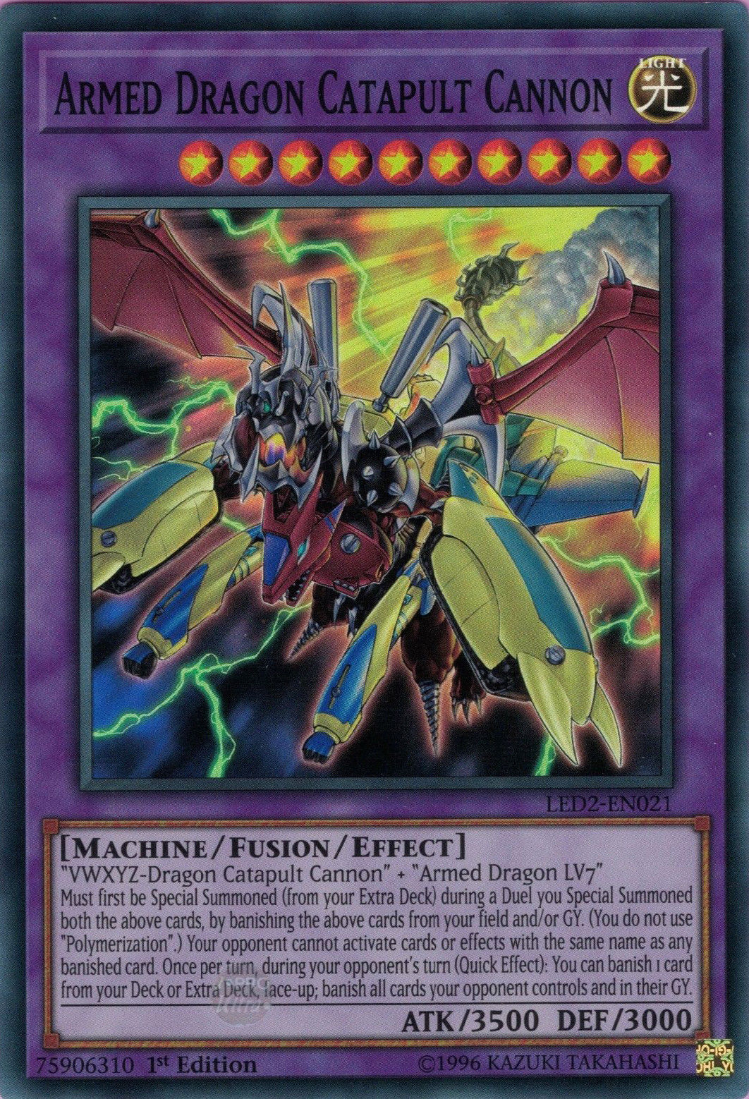 Armed Dragon Catapult Cannon [LED2-EN021] Super Rare | Good Games Adelaide SA