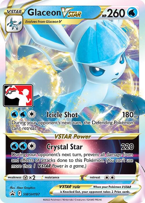 Glaceon VSTAR Series 2 SWSH197 (Prize Pack Series Cards)  - Holofoil | Good Games Adelaide SA