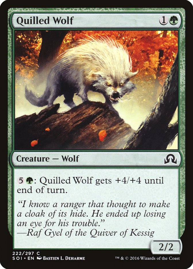 Quilled Wolf 222 (Shadows over Innistrad)  - Foil | Good Games Adelaide SA