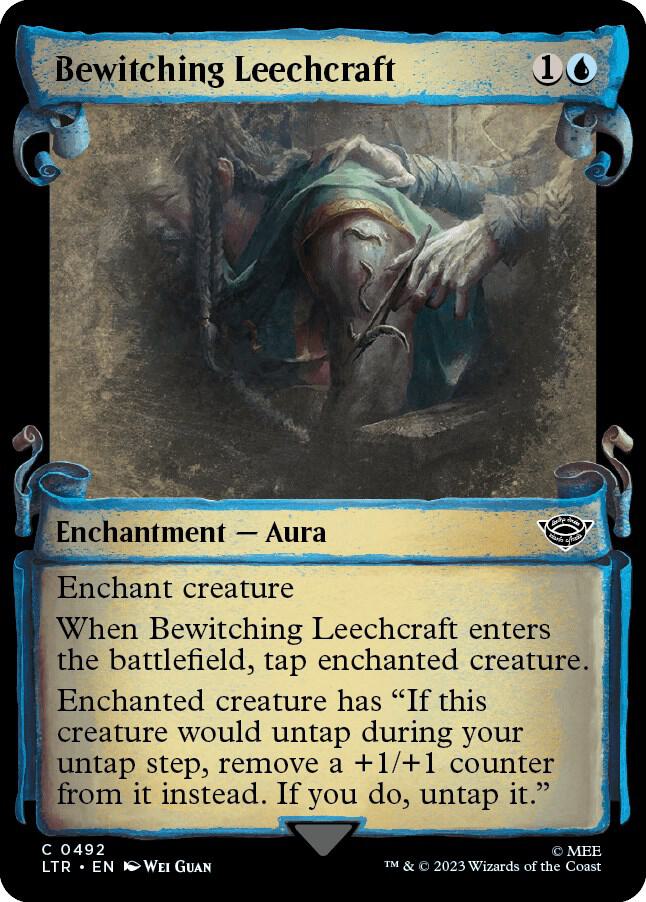 Bewitching Leechcraft 492 (Universes Beyond: The Lord of the Rings: Tales of Middle-earth)  - Showcase Scroll Foil | Good Games Adelaide SA