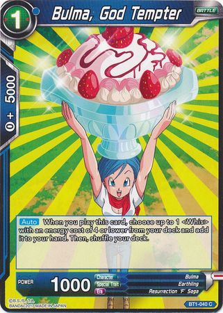 Bulma, God Tempter [BT1-040] | Good Games Adelaide SA