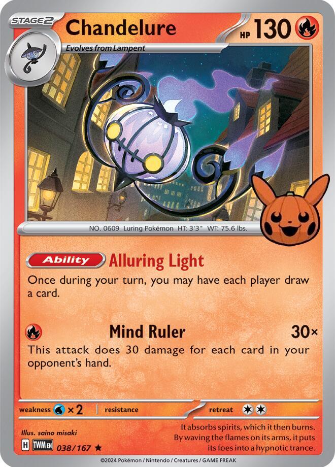 Chandelure 038/167 (Trick or Trade BOOster Bundle 2024)  | Good Games Adelaide SA