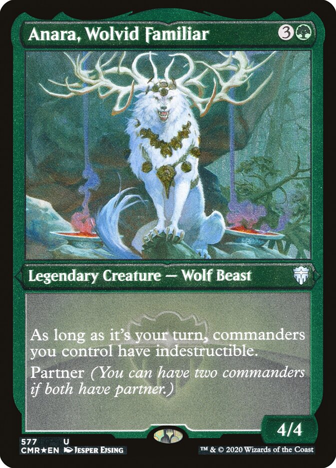Anara, Wolvid Familiar (Foil Etched) [Commander Legends] | Good Games Adelaide SA