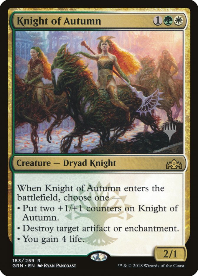 Knight of Autumn [Guilds of Ravnica Promos] | Good Games Adelaide SA