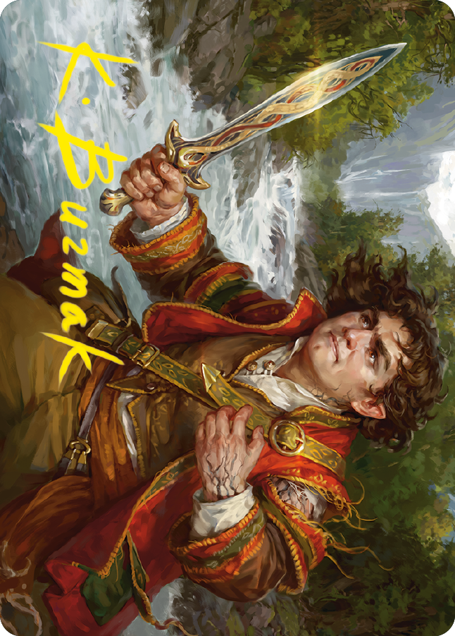 Frodo Baggins Art Card (16/81) (Gold-Stamped Signature) [The Lord of the Rings: Tales of Middle-earth Art Series] | Good Games Adelaide SA