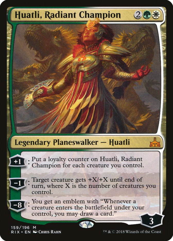 Huatli, Radiant Champion 159 (Rivals of Ixalan)  - Foil | Good Games Adelaide SA